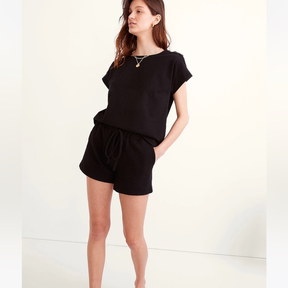 Madewell Seersucker Button Shoulder Top